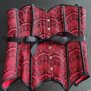 Adore Me red lace corset - never worn